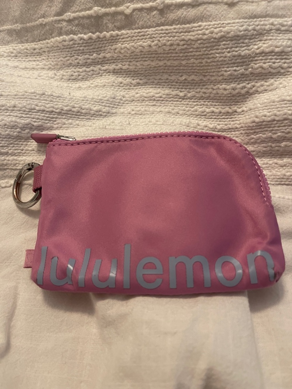 lululemon athletica Pink Zip Coin Pouch with Keyring